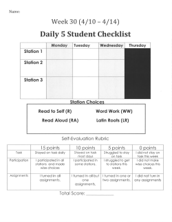 Daily 5 Student Checklist
