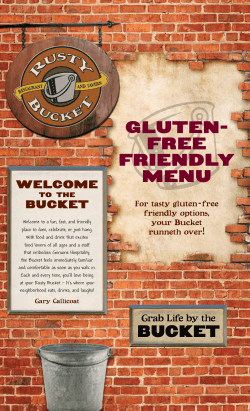Gluten- FREE FrIENDLY Menu