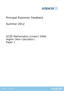 Paper 1 - Edexcel