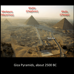 Giza Pyramids, about 2500 BC