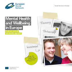 Mental Health and Wellbeing in Europe: A person