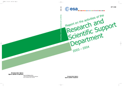 Research and Scientific Support Department