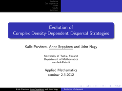 Evolution of Complex Density-Dependent Dispersal Strategies