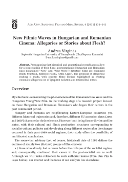 New Filmic Waves in Hungarian and Romanian Cinema: Allegories