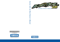 Jet Boat Owner`s Manual