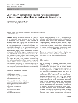 Query quality refinement in singular value decomposition to improve