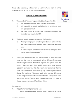 Low velocity impacts