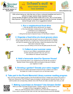 4. Hold a lemonade stand for Spooner House! 3. Collect at your