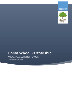 Home School Partnership - Mt. Aetna Adventist School