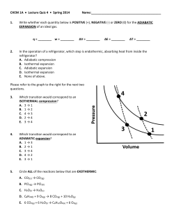 CHEM 1A &bull; Lecture Quiz 4 &bull; Spring 2014 Name: 1. Write whether
