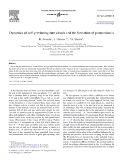 Dynamics of self-gravitating dust clouds and the formation of