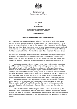 Sentencing remarks of Mr Justice Sweeney