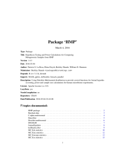 Package `HMP`