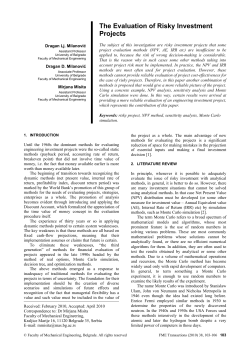 The Evaluation of Risky Investment Projects