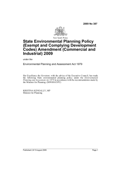 (Exempt and Complying Development Codes) Amendment