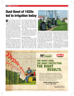 Dust Bowl of 1930s led to irrigation today