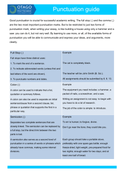 Punctuation guide