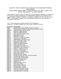 Appendix 2 - PRECISION STRATIGRAPHY ASSOCIATES