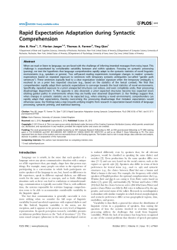 Rapid Expectation Adaptation during Syntactic Comprehension
