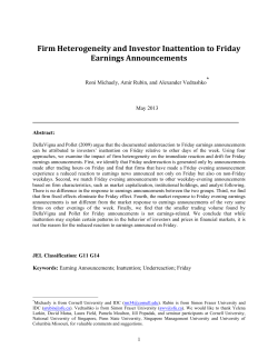 Firm Heterogeneity and Investor Inattention to Friday Earnings