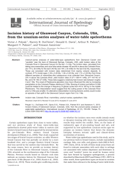 Incision history of Glenwood Canyon, Colorado, USA, from the