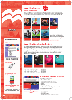 READERS Macmillan Readers Macmillan Literature Collections