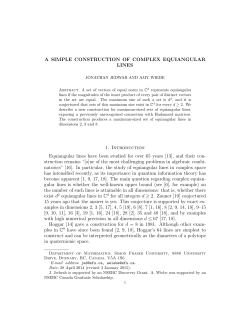 A simple construction of complex equiangular lines