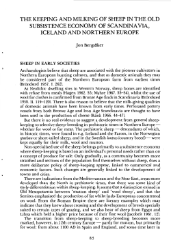 the keeping and milking of sheep in the old subsistence economy of