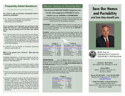 Portability Brochure - Sarasota County Property Appraiser