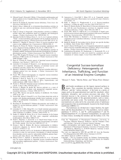 Congenital Sucrase-Isomaltase Deficiency: Heterogeneity of