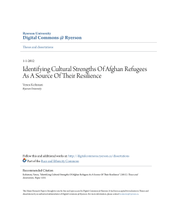 Identifying Cultural Strengths Of Afghan Refugees As A Source Of