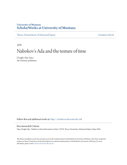 Nabokov`s Ada and the texture of time