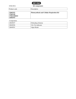 Kit components 10/06/2016 Product code Description - Bio-Rad