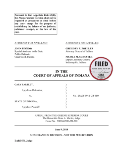 Gary Parsley v. State of Indiana