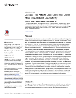 Carcass Type Affects Local Scavenger Guilds More than Habitat