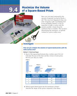 Maximize the Volume of a Square