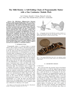 The Milli-Motein: A Self-Folding Chain of Programmable Matter with