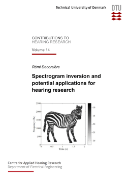 Spectrogram inversion and potential applications for hearing research