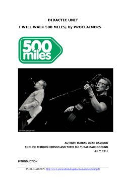 I WILL WALK 500 MILES-song