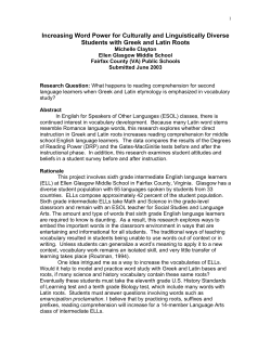 Increasing Word Power for Culturally and Linguistically Diverse