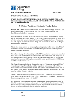 NC C Voters W Want to see e Substan ntial Teach her Raises