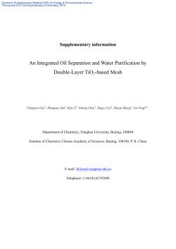An Integrated Oil Separation and Water Purification by Double