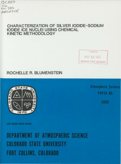 CHARACTERIZATION OF SIL VER IODIDE