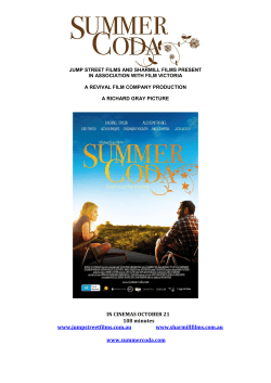 IN CINEMAS OCTOBER 21 108 minutes www.jumpstreetfilms.com