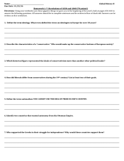 Homework 1-7 Revolutions of 1830 and 1848