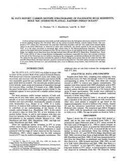 56. Data Report: Carbon Isotope Stratigraphy of Paleogene Bulk