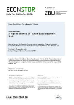 A regional analysis of Tourism Specialization in Spain