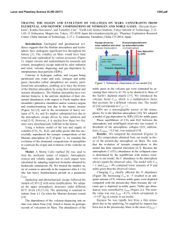 tracing the oligin and evolution of volatiles on mars: constraints from