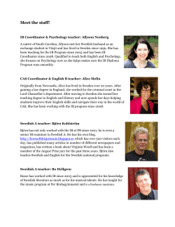 Meet the staff! - Per Brahegymnasiet