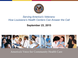 NACHC Veteran Servic.. - Louisiana Primary Care Association